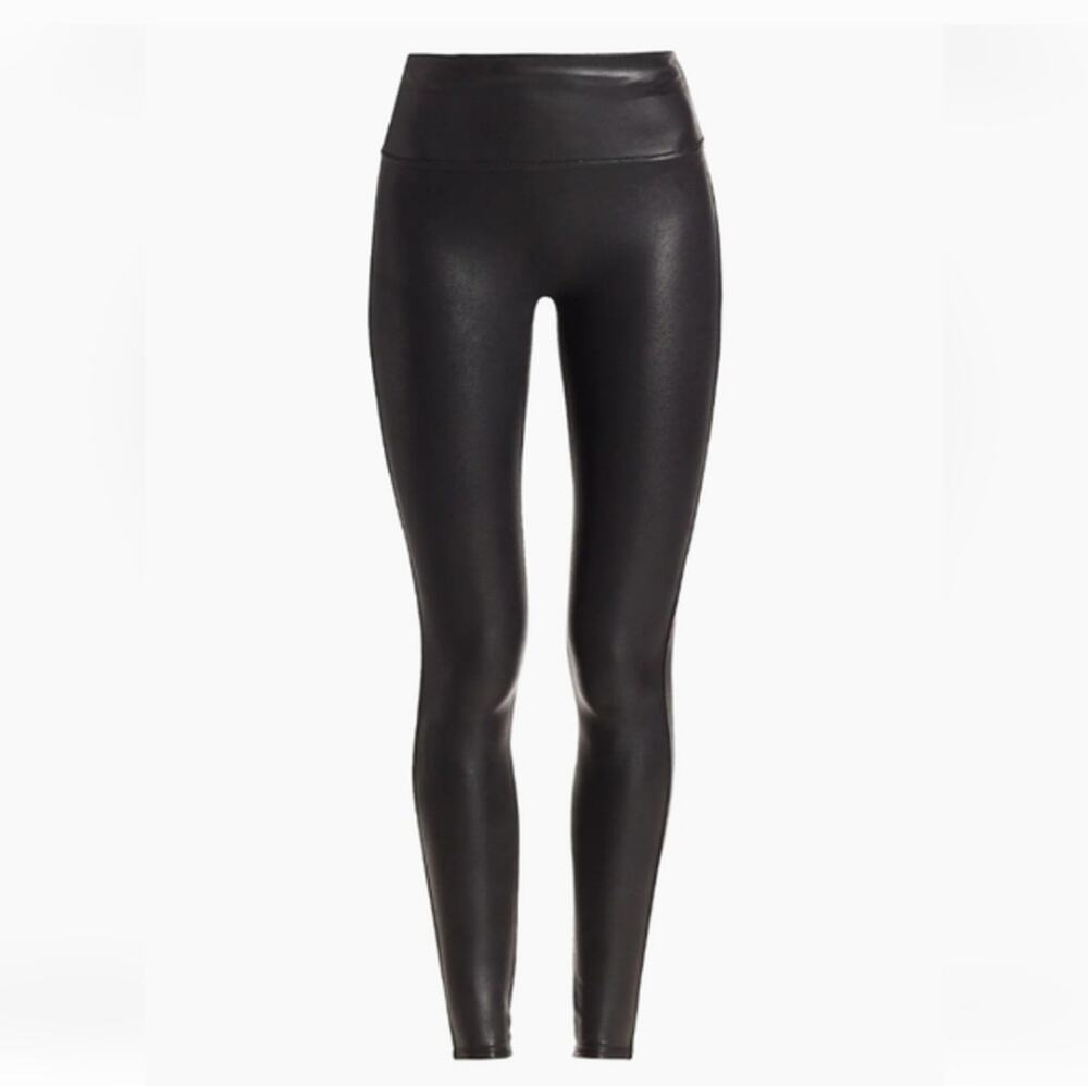 Spanx Black Women's Faux Leather Leggings Medium NWT